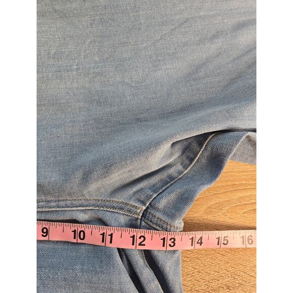 LOGO BY LORI GOLDSTEIN Boyfriend Jeans Tuxedo Stripe Size 18W Light Wash - Picture 15 of 16